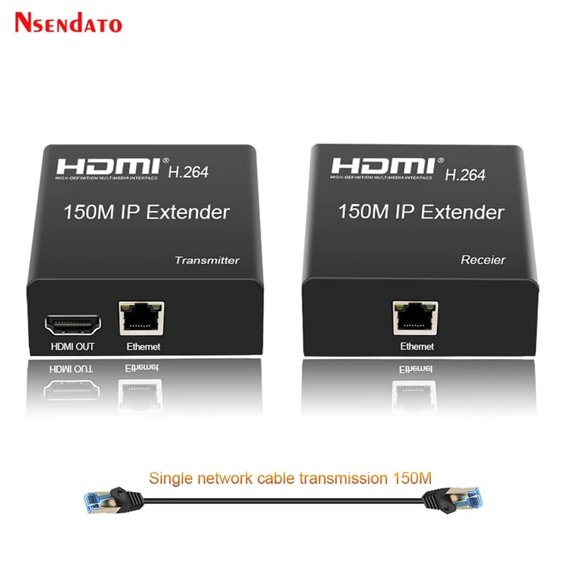 150m HDMI Extender over IP Cat5e/Cat6 With IR Romote HDMI H.264 Transmitter Receiver Network Extensor Extender For HDTV DVD PS3