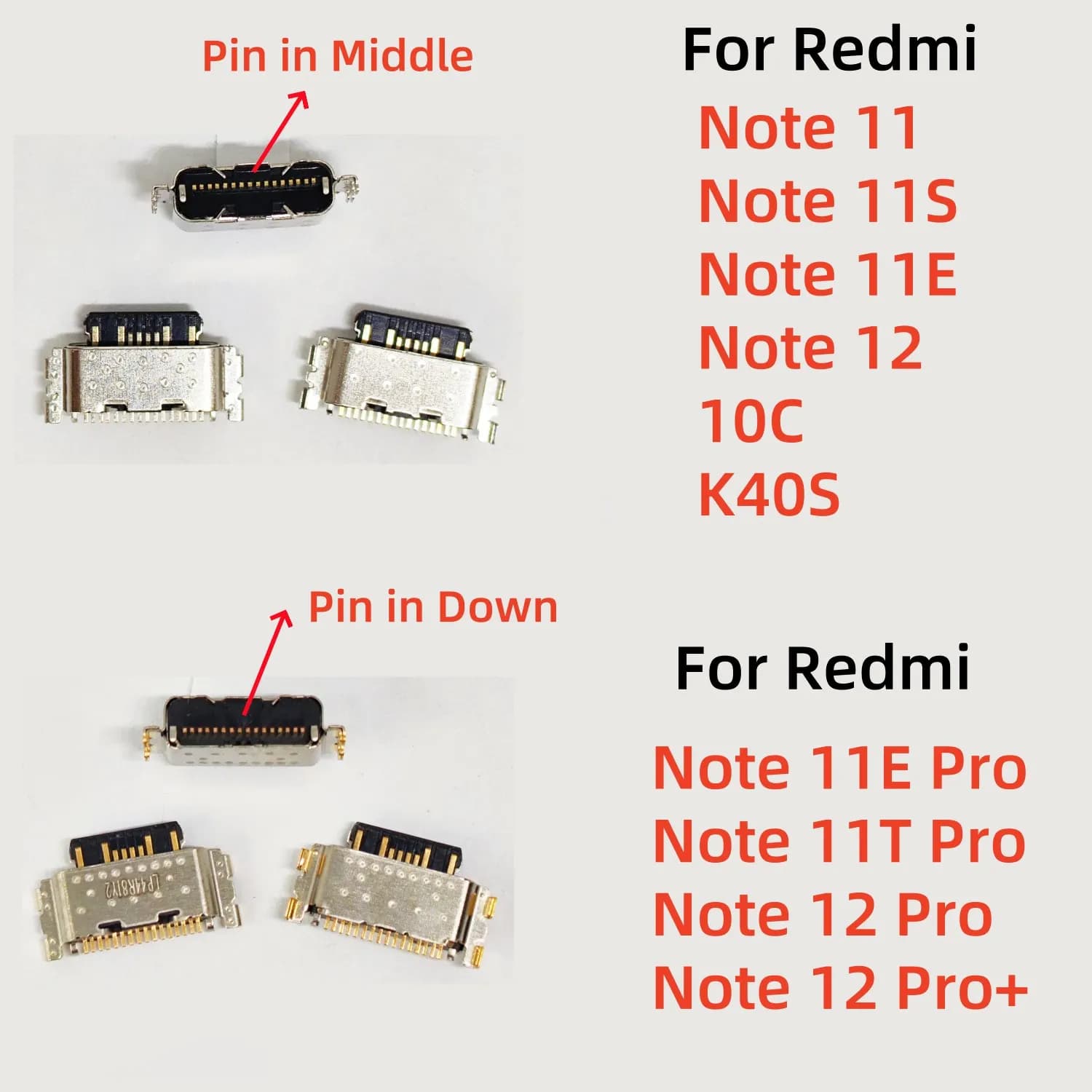 10-20pcs/lot For Xiaomi Redmi 10C Note 11 11S 11E 11T 12 Pro + 4G USB Jack Charging Port Connector Plug Socket Dock