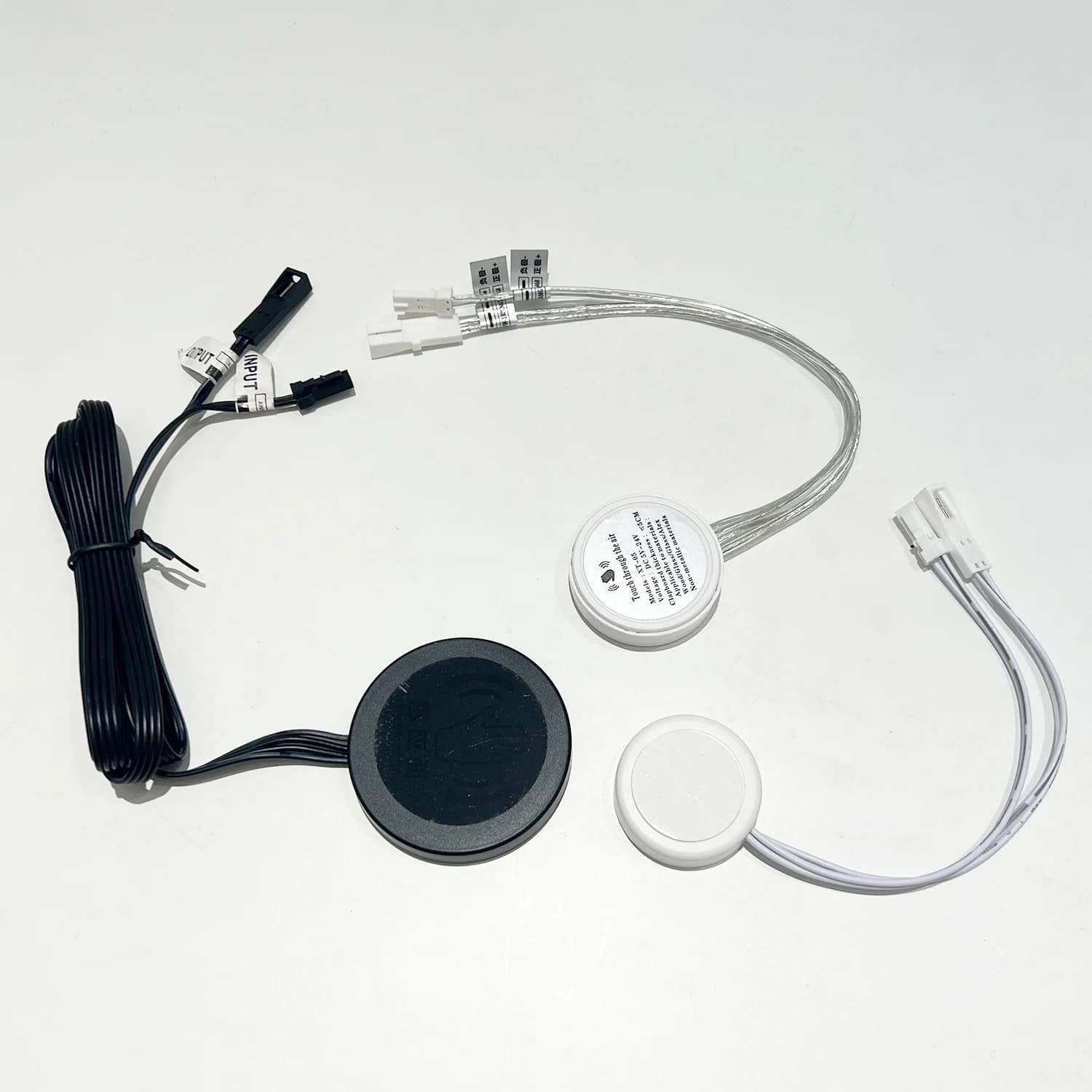 LED Light Touch Sensor Switch Dimmer with JST Port 2Pin Sweep Partition Sensitive Detector for Cabinet Wardrobe Bookcase 5-24V