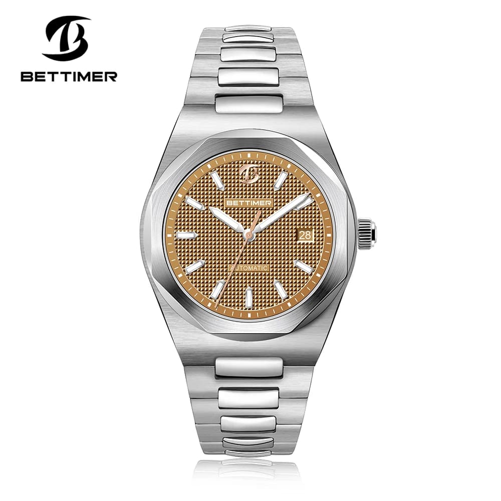 2024 New BETTIMER Men's Automatic Mechanical Watches PT5000 Sapphire Glass Luxury Sport 10Bar Clock BWG-9 Relogios Masculino