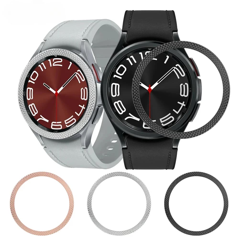 Metal Bezel for Samsung Galaxy Watch 6 5 4 Classic 43mm 47mm 42mm 46mm 40mm 44mm Cover Ring Bumper Adhesive Case Watch3 41/45mm
