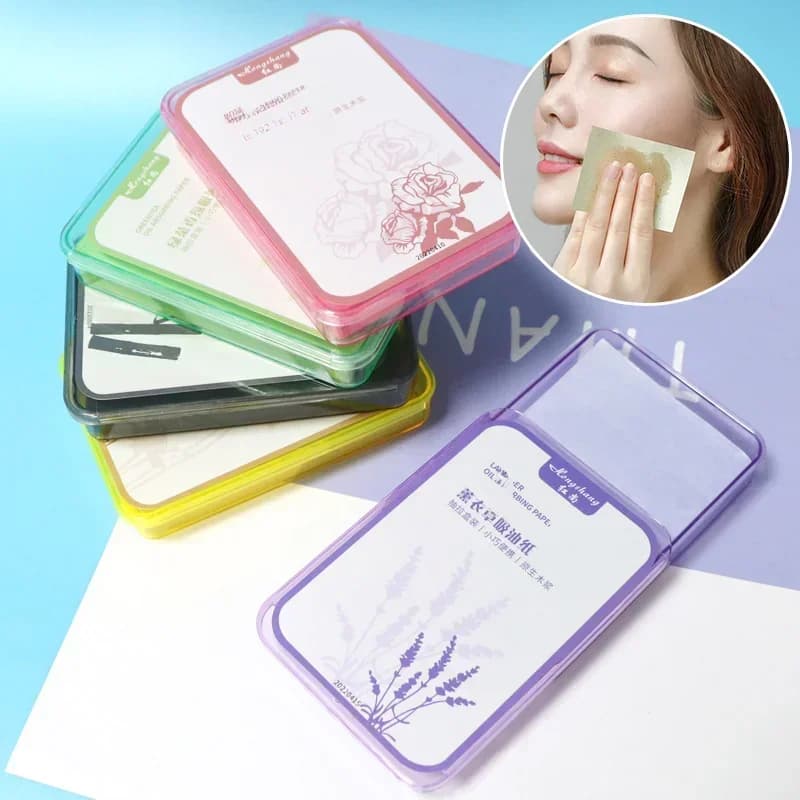 300PcsFace Oil Absorbing Paper Summer Oil Control Wipes Absorbing Sheet Oily Paper Face Cleansing  Makeup Tool Face Oil Blotting