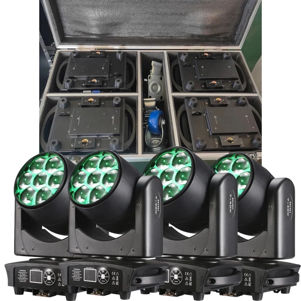 4PZ/7x40W 4 in1 RGBW Bee Eye  LED Beam + Wash  Zoom testa mobile DMX per NightClub Dj Disco Party Bar Stage Lighting