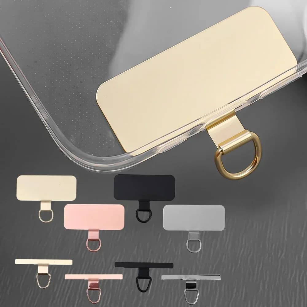 1/4pcs Universal Metal Phone Lanyard Gasket Patch Durable Ultra Thin Mobile Phone Sling Rope Card Clip Strap Hang Cord Tab