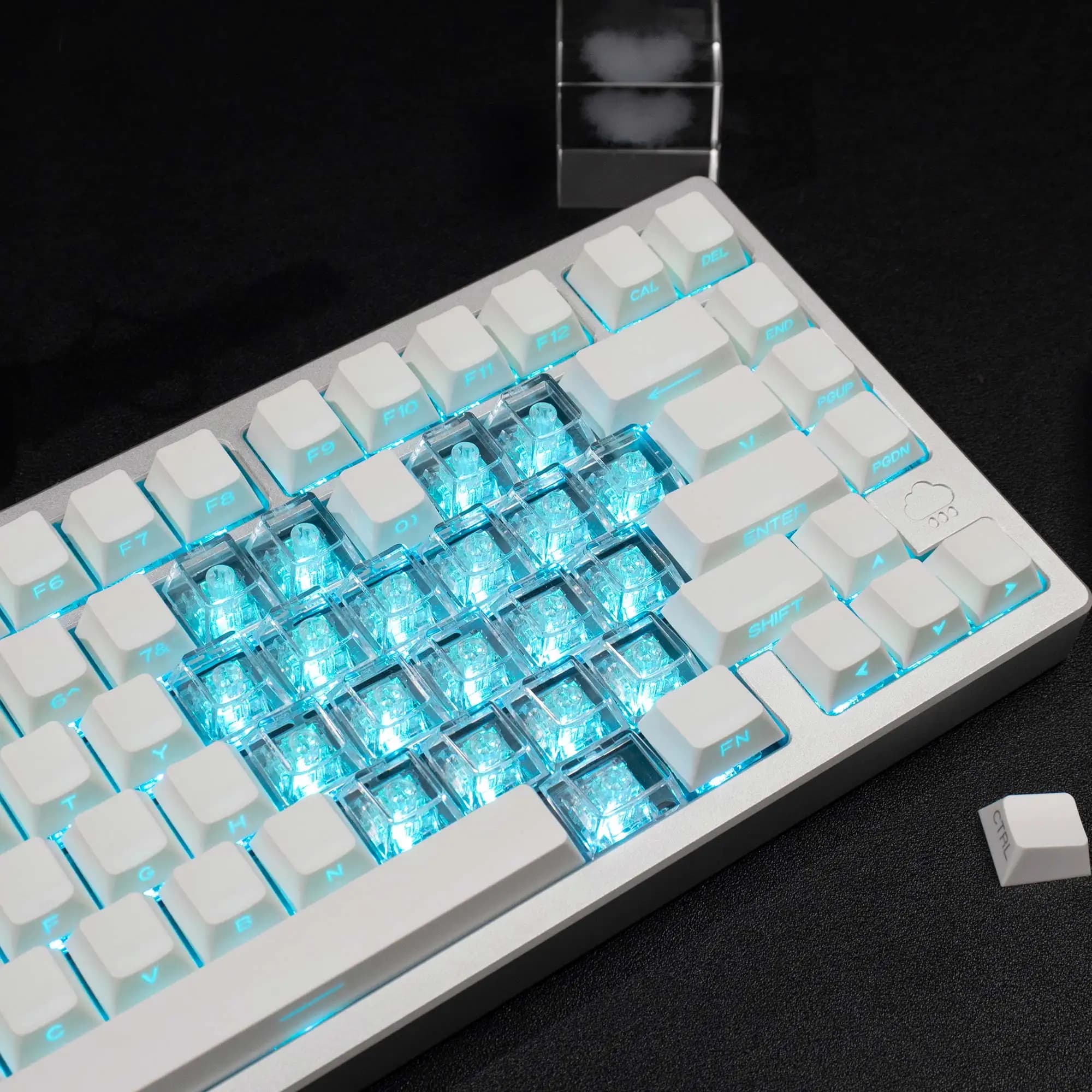 Transparent Keycaps Love Heart keycap Cherry profile Double Shot PBT keycaps English personality Keycaps For Mechanical Keyboard