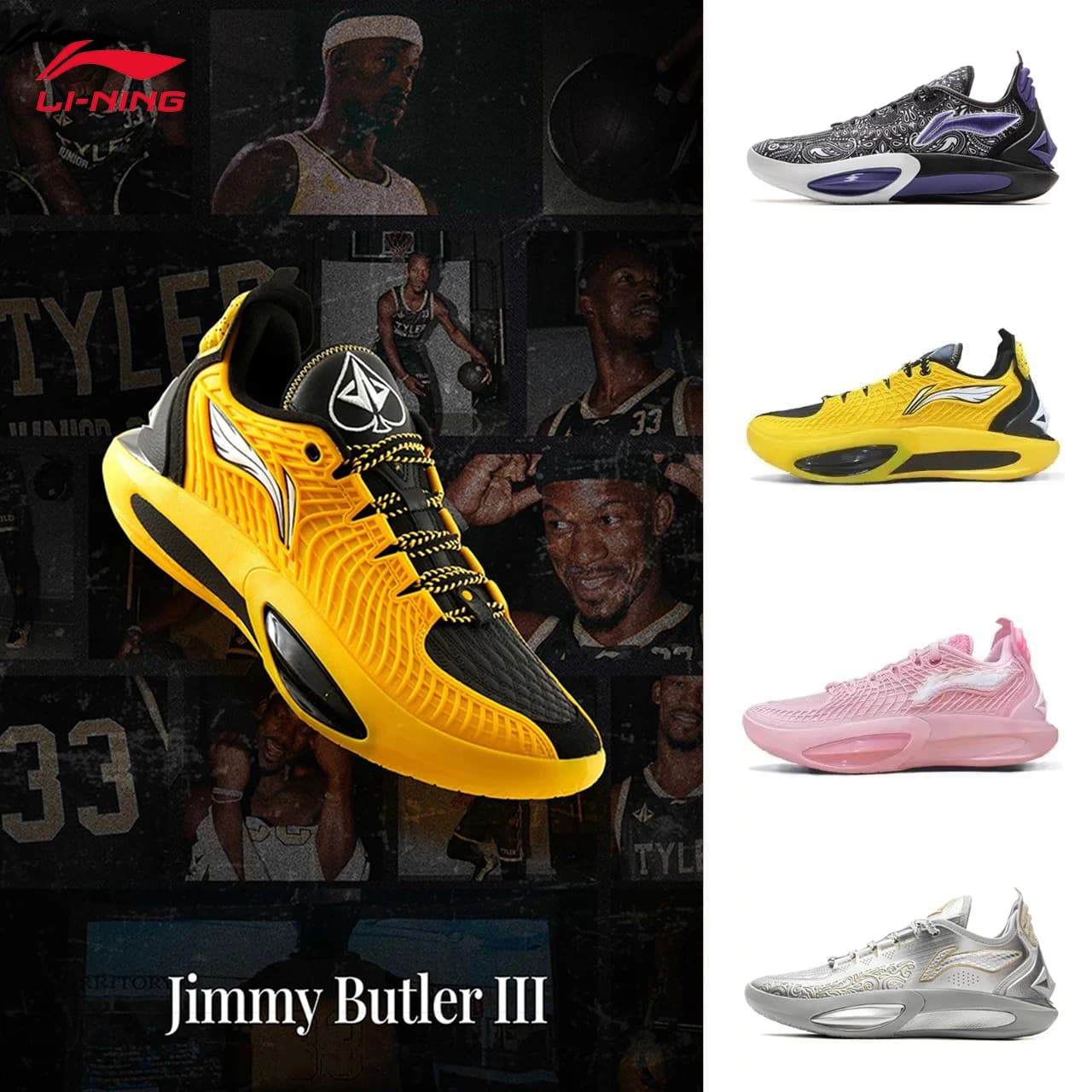 LI-NING JIMMY BUTLER 3 Men Basketball Shoes Professional Sports shoes LiNing Breathable Sports Shoes ABAU107