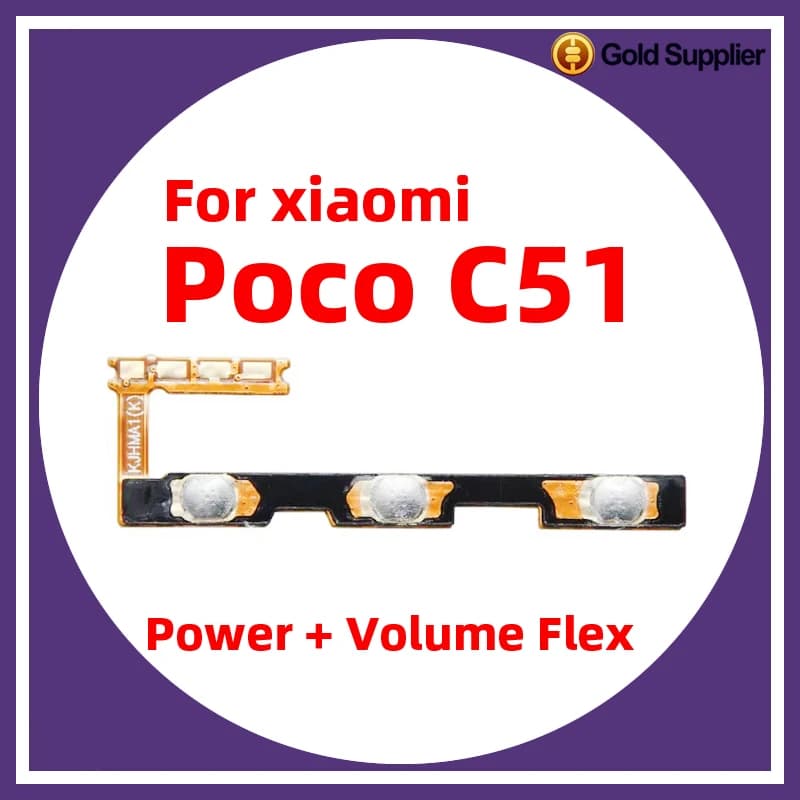 For Xiaomi Poco C51 C50 Power ON OFF Volume Camera Key Button Switch Flex Cable Replacement