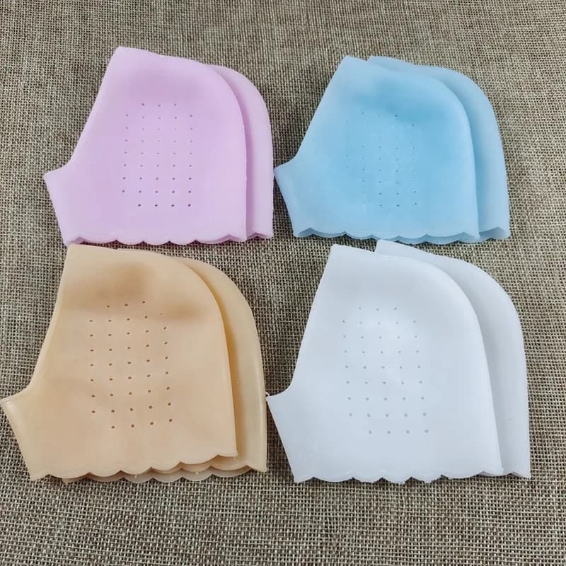 2Pcs Silicone Feet Care Socks Moisturizing Gel Heel Thin Socks with Hole Cracked Foot Skin Care Protectors Foot Care Tool