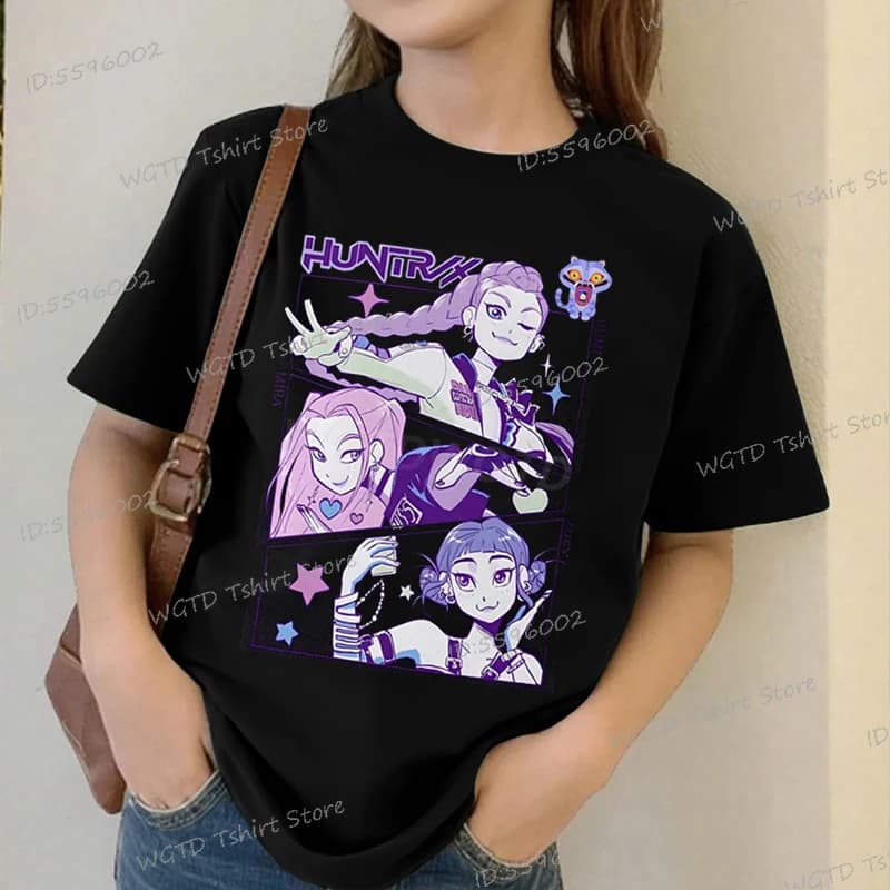 Children's Clothing Hot Movie Print Fashion Casual Tops O-Neck Short Sleeve Girls Boys K-Pop Demon Hunters Fans Gift T-shirt