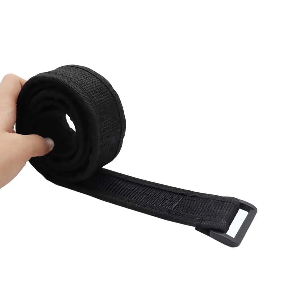 Tactical Adjustable Hunting Belt Airsoft Shooting Waistband Black Nylon Hook-and-Loop Belt