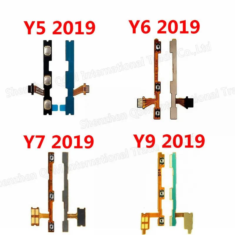 For Huawei Y5 Y6 Y7 Y9 2019 Power On Off Volume Switch Side Button Key Flex Cable Replacement Parts
