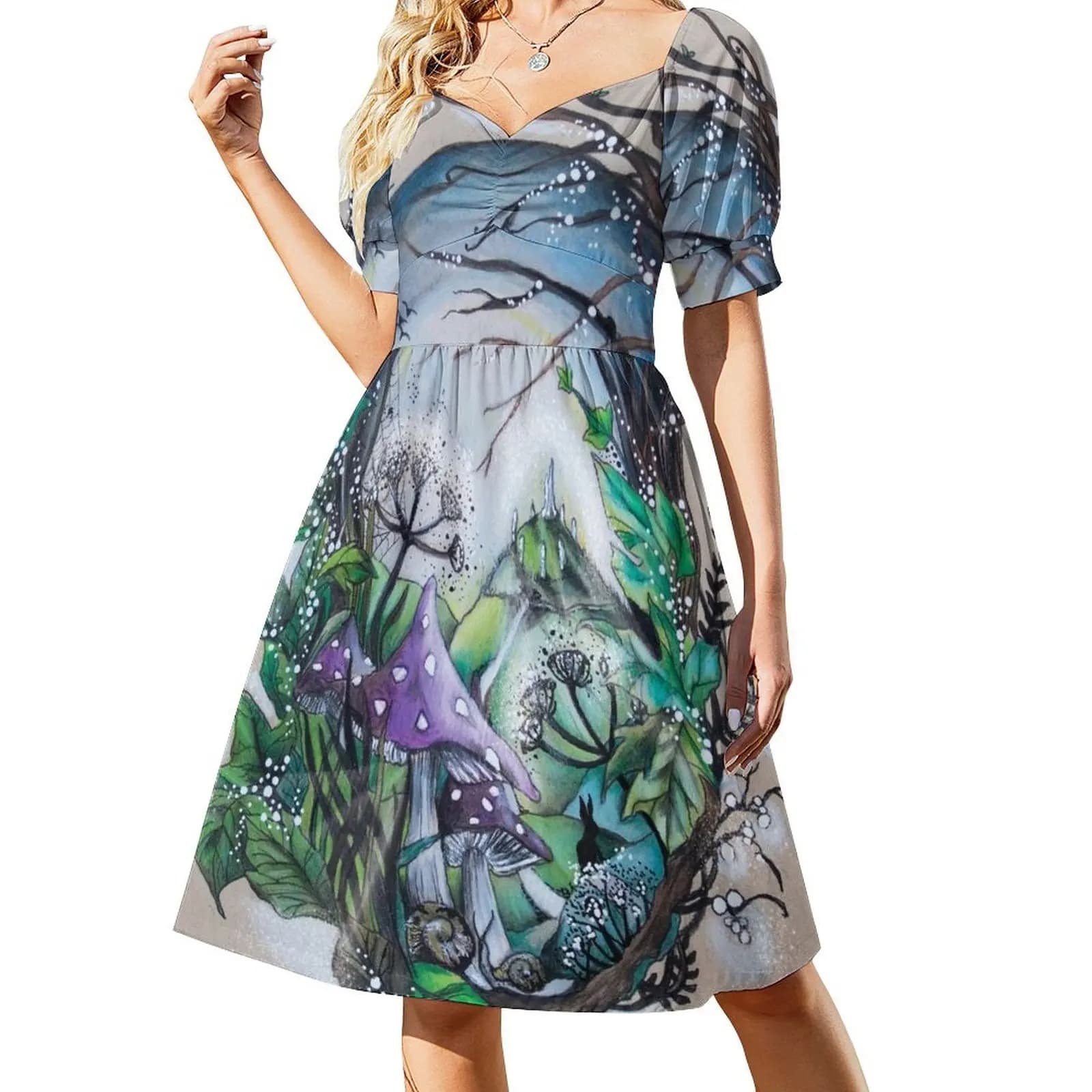 The Enchanted Land Short Sleeved Dress dresses women summer 2025 Women's dress summer outfits for women 2025 Dress