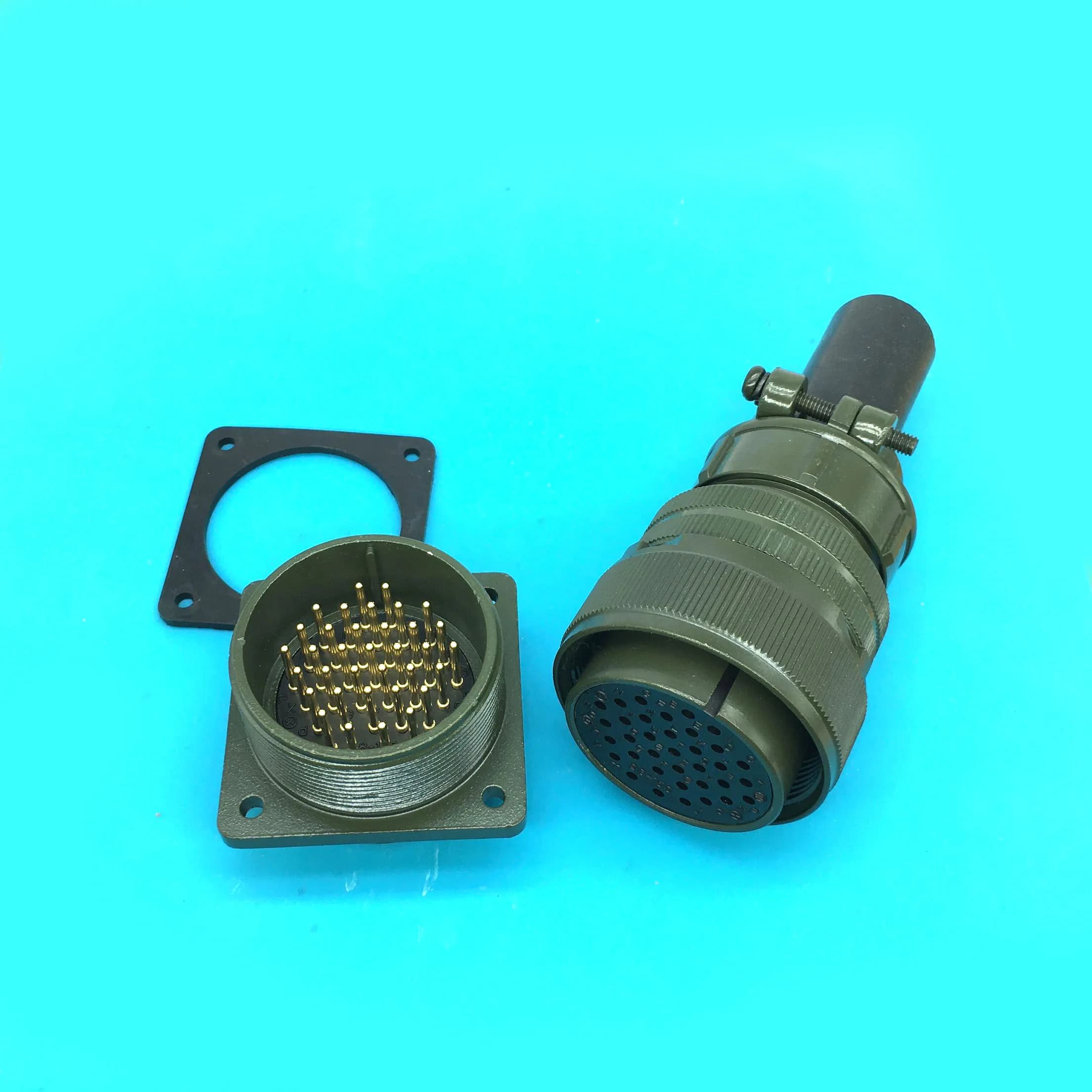 MS3108A28-15S 3106A 3102A28-15P 35 core gold-plate 35-Pin American Standard Straight Aviation plug + Socket connector M40