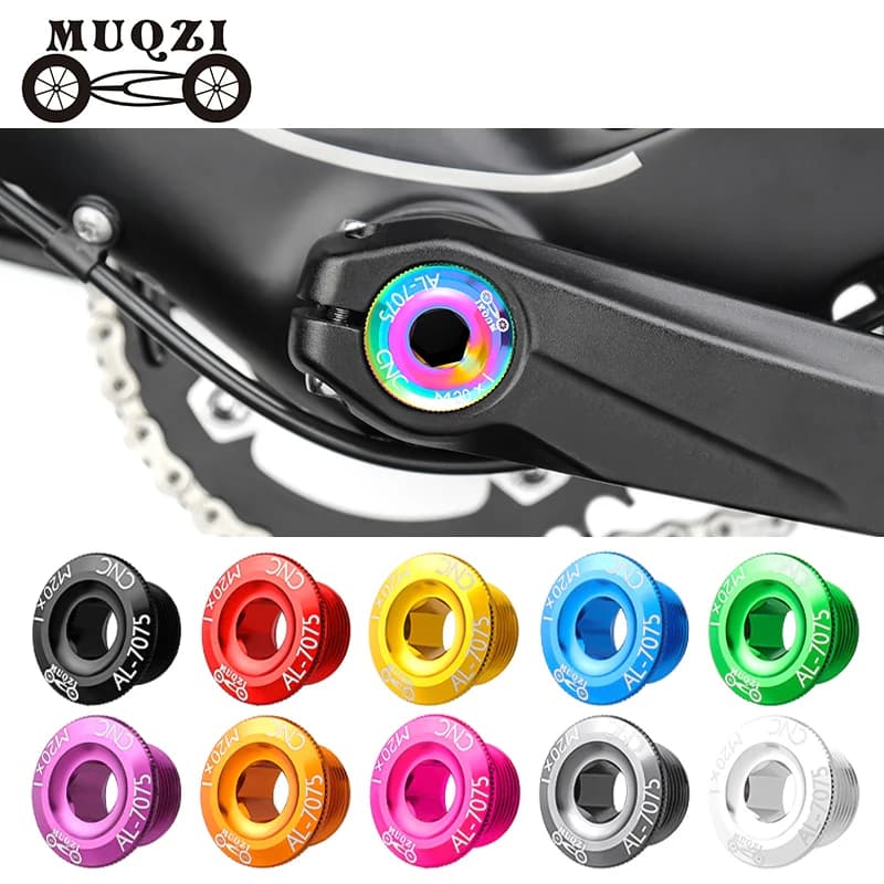 Crank Cover Screw Cap M20 MTB Crankset Crank Cover Aluminum  Road Bike Fitting 10 Colors