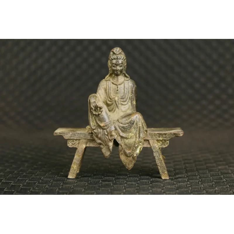 Blessing Chinese bronze buddha collection kwan-yin guan yin statue