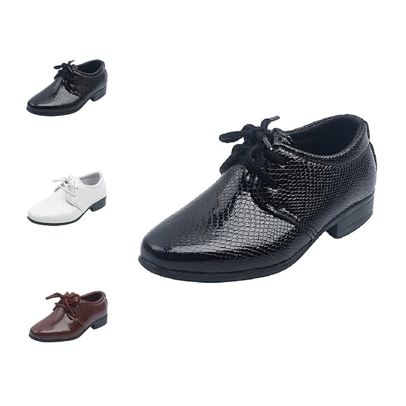 ULKNN Boys' Leather Shoes 2023 Spring Autumn New Kid's Lace-up Children's Single Shoes Students Black Performance Shoes 98