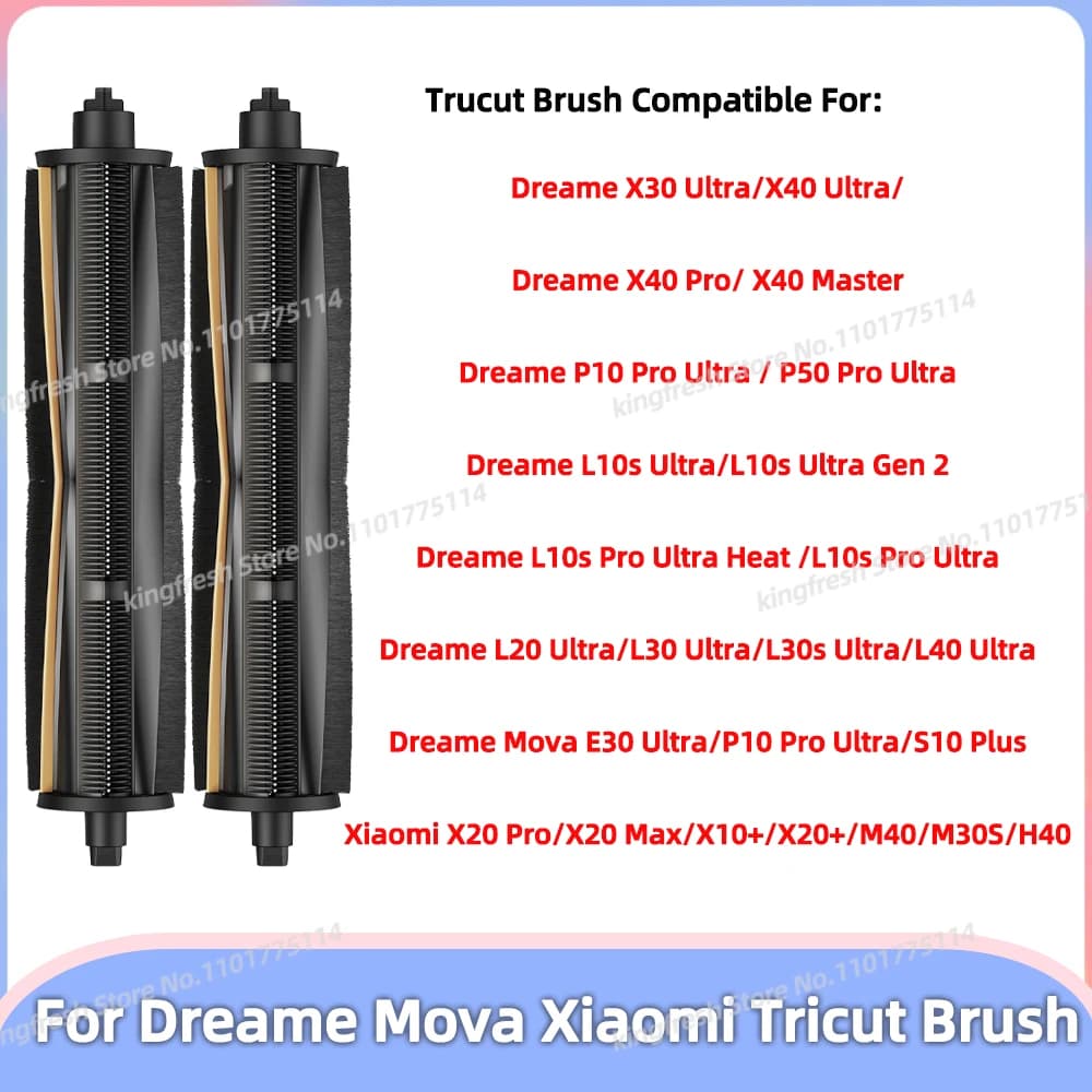 Tricut Brush Fit For Dreame X30 X40 L40 Ultra, Xiaomi X20 Pro / X20 Max / X10+ / X20+ / M40, MOVA E30 / P50 Pro Ultra