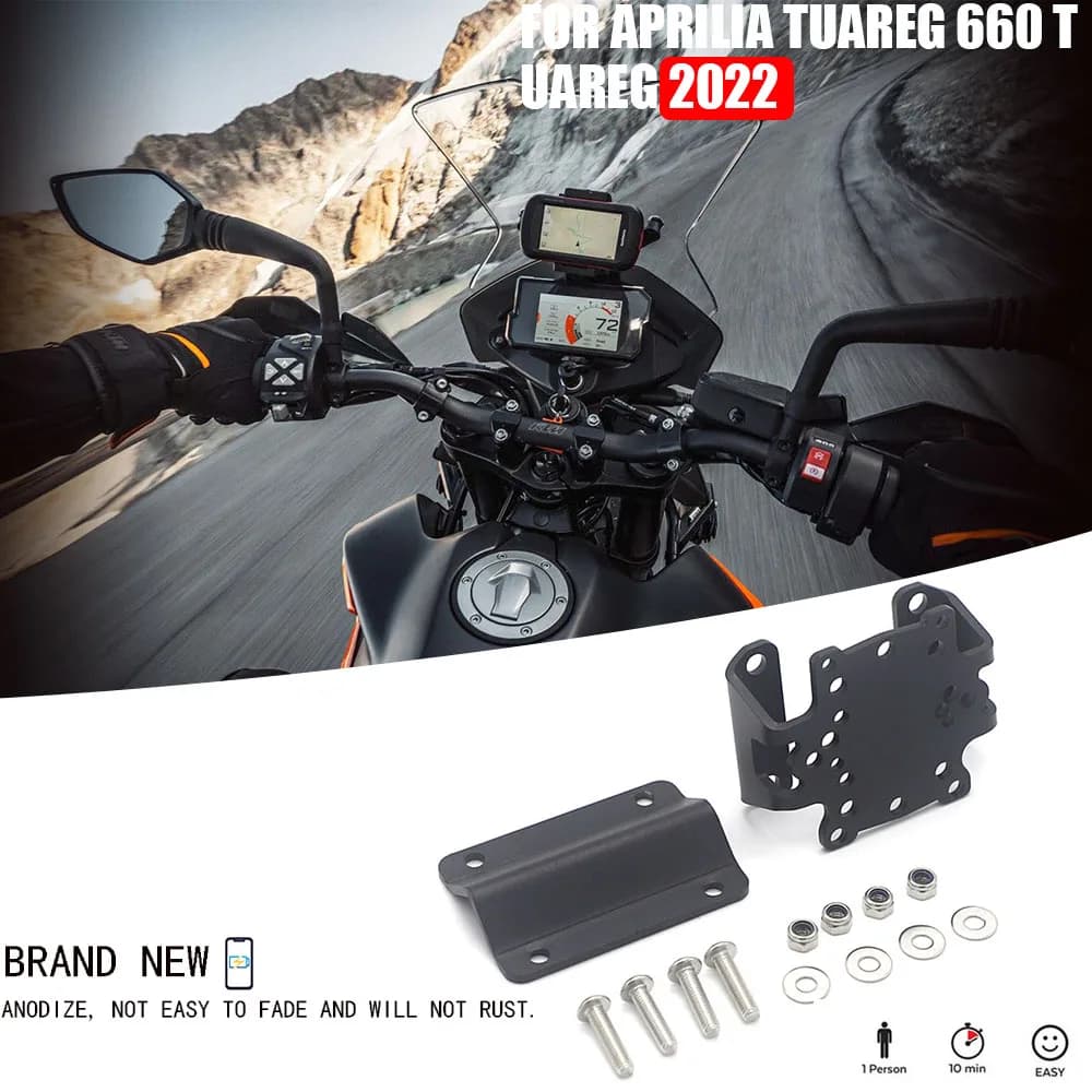 NEW Motorcycle Stand Holder Phone Mobile Phone GPS Plate Bracket Phone Holder USB FOR Aprilia TUAREG 660 tuareg 2022