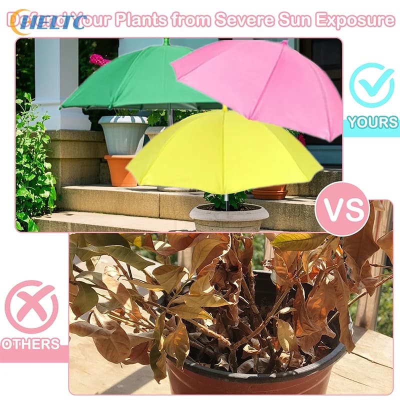 1PCS Upgraded Plant Umbrellas For Outdoor Plants, Adjustable Garden Shade Umbrella 26" Larger Plants Shade Cover