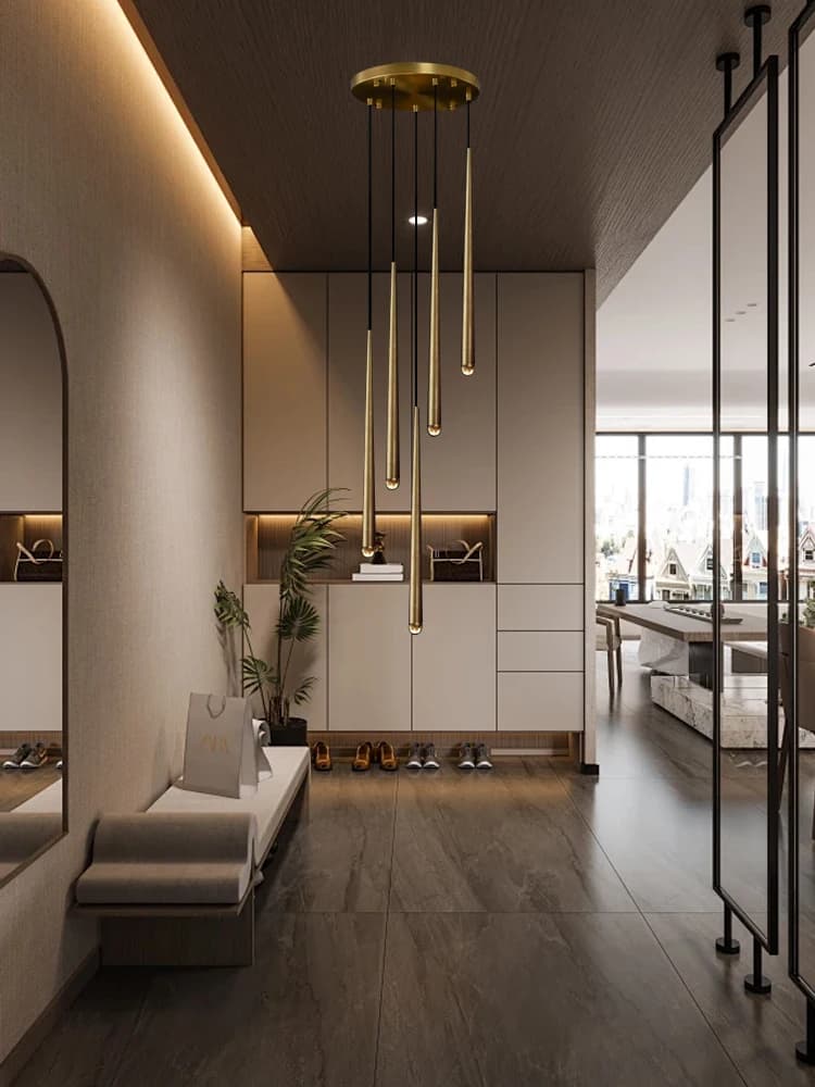 Retro Bronze Small Crystal Pendant Chandelier Home Decor Living Room Appliance Lustre Lampe  Hanglamp Vintage