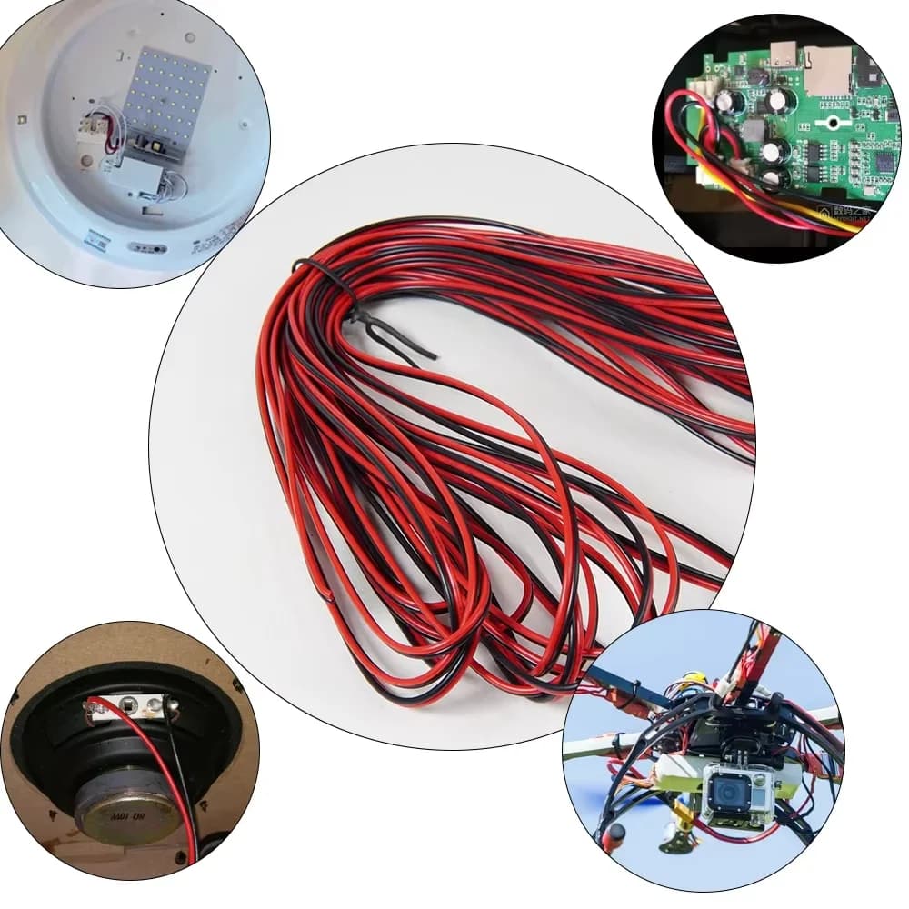 20 meters Electrical Wire Tinned Copper 2 Pin 22AWG insulated PVC Extension LED Strip Cable Electric Extend Cord B4