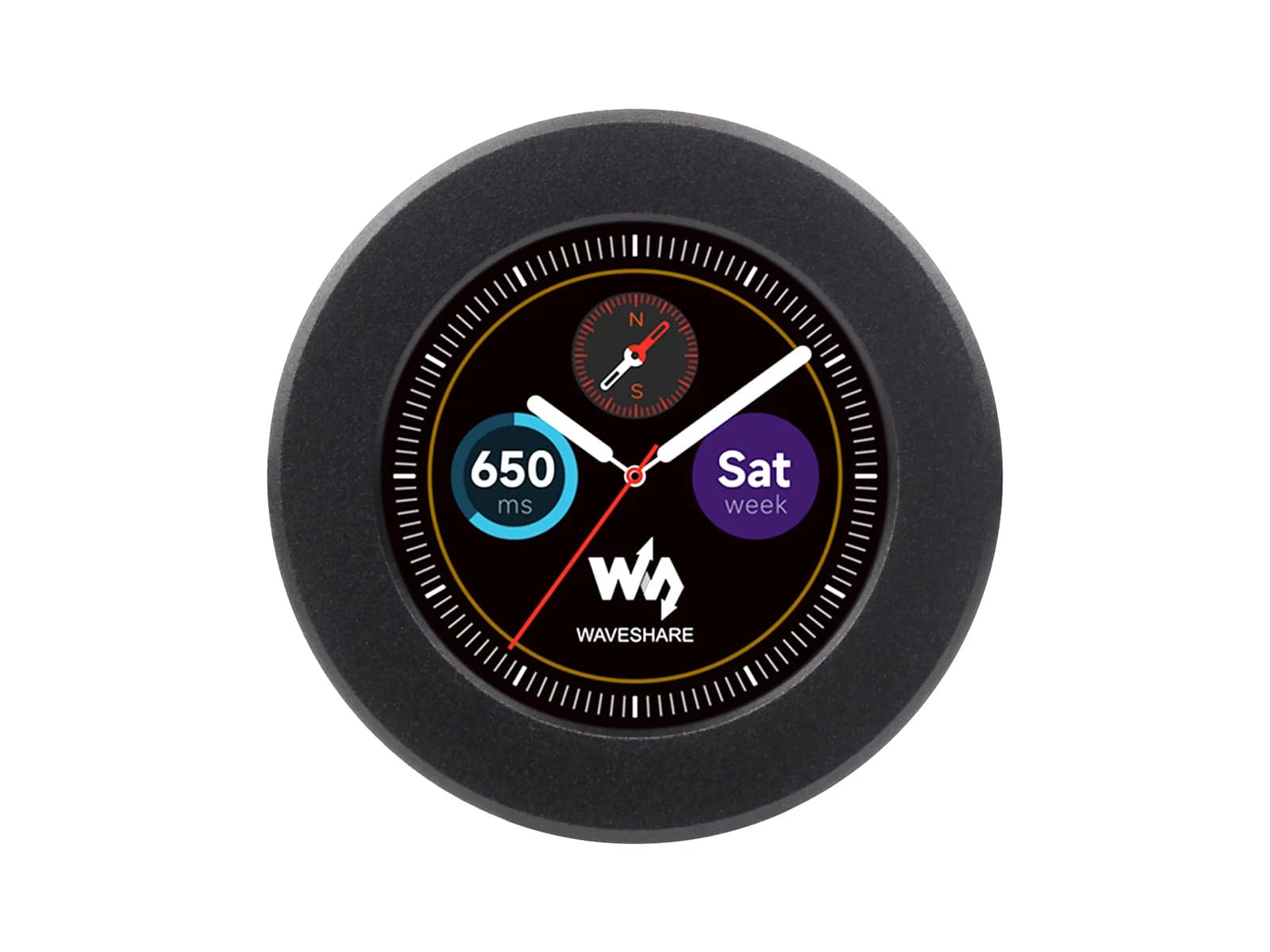 RP2040 MCU Board, With 1.28inch Round LCD, Accelerometer And Gyroscope Sensor, With CNC Metal Case