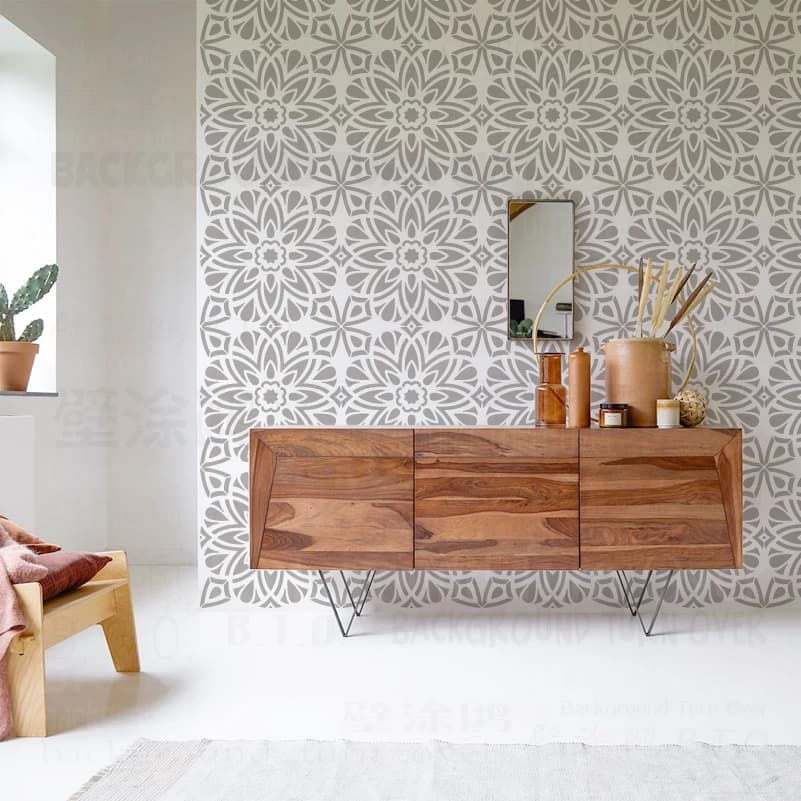 40cm - 80cm Stencil Wall Decor Decorative Rollers Painting For Target Paint Large Damask Vintage Retro Baroque Rococo S415