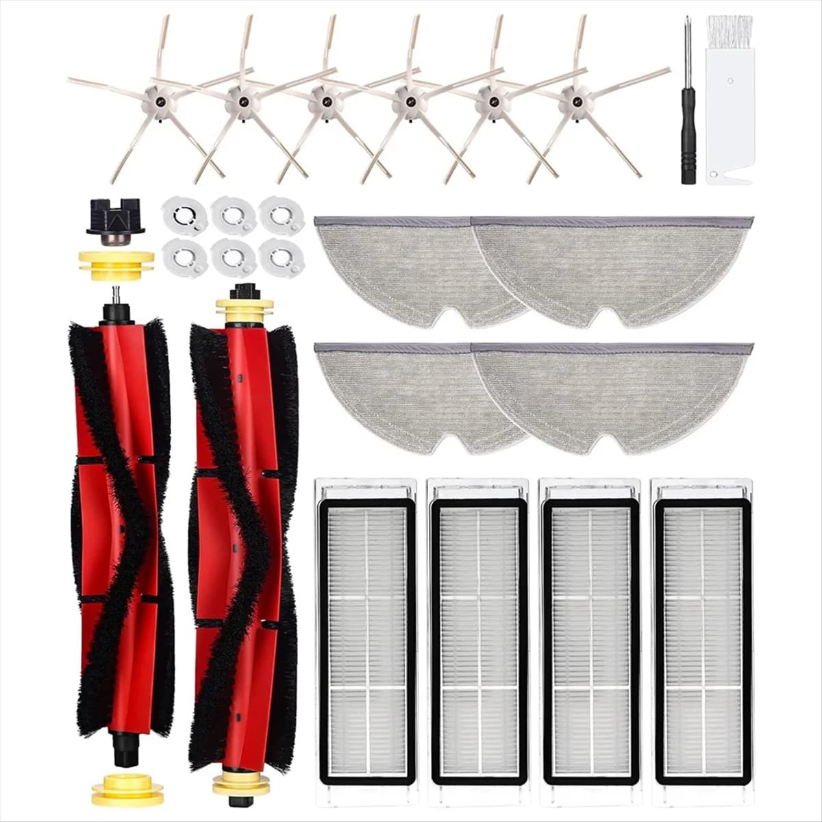 For S5 Max S6 Pure S6 MaxV Vacuum Cleaner Main Side Brushes HEPA Filters Mop Cloth Replacement Parts