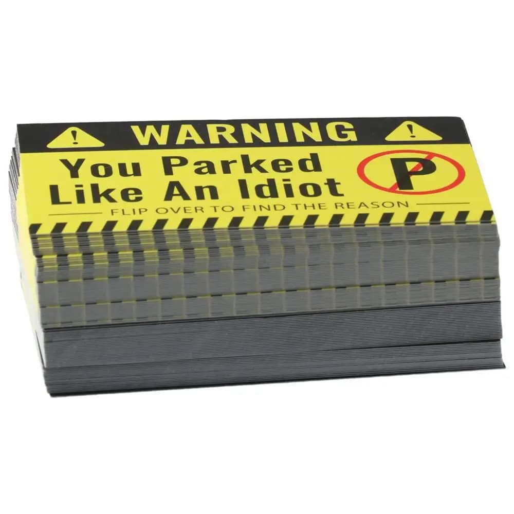 100 Pieces Bad Parking Cards,Bad Parking Stickers Funny Parking Violation Cards with Multi Violation Reasons