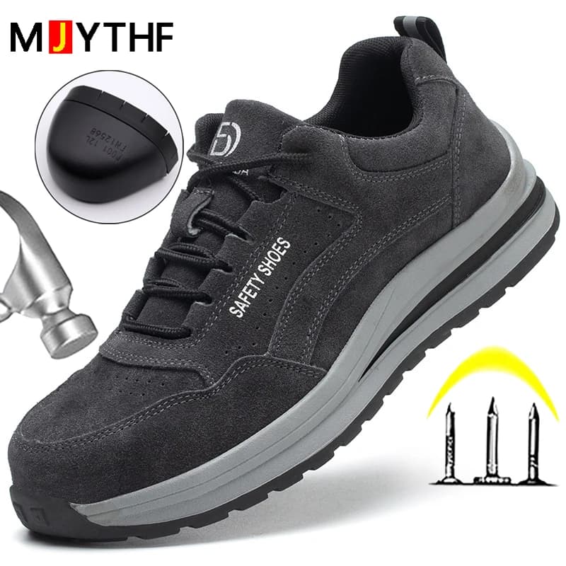 Male Indestructible Shoes Puncture-Proof work Boots Safety Steel Toe Shoes Men Anti-smash Safety Shoes Work Sneakers Protective