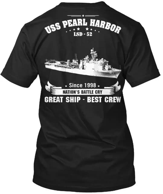 USS Pearl Harbor LSD 52 Tee T-shirt Made in the USA Size S to 5XL