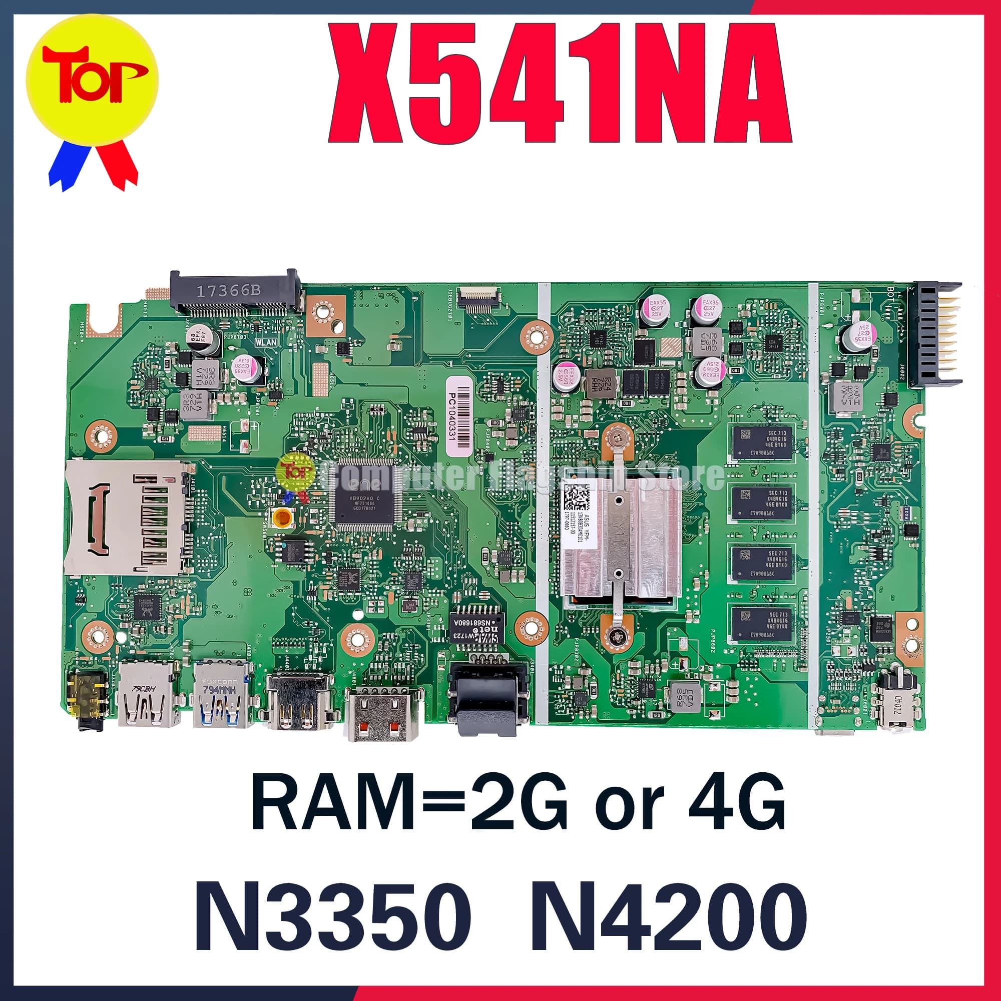 KEFU X541N Laptop Motherboard For ASUS X541NA X541 F541N F541NA A541N Mainboard N3350 N4200 CPU 2GB Or 4GB