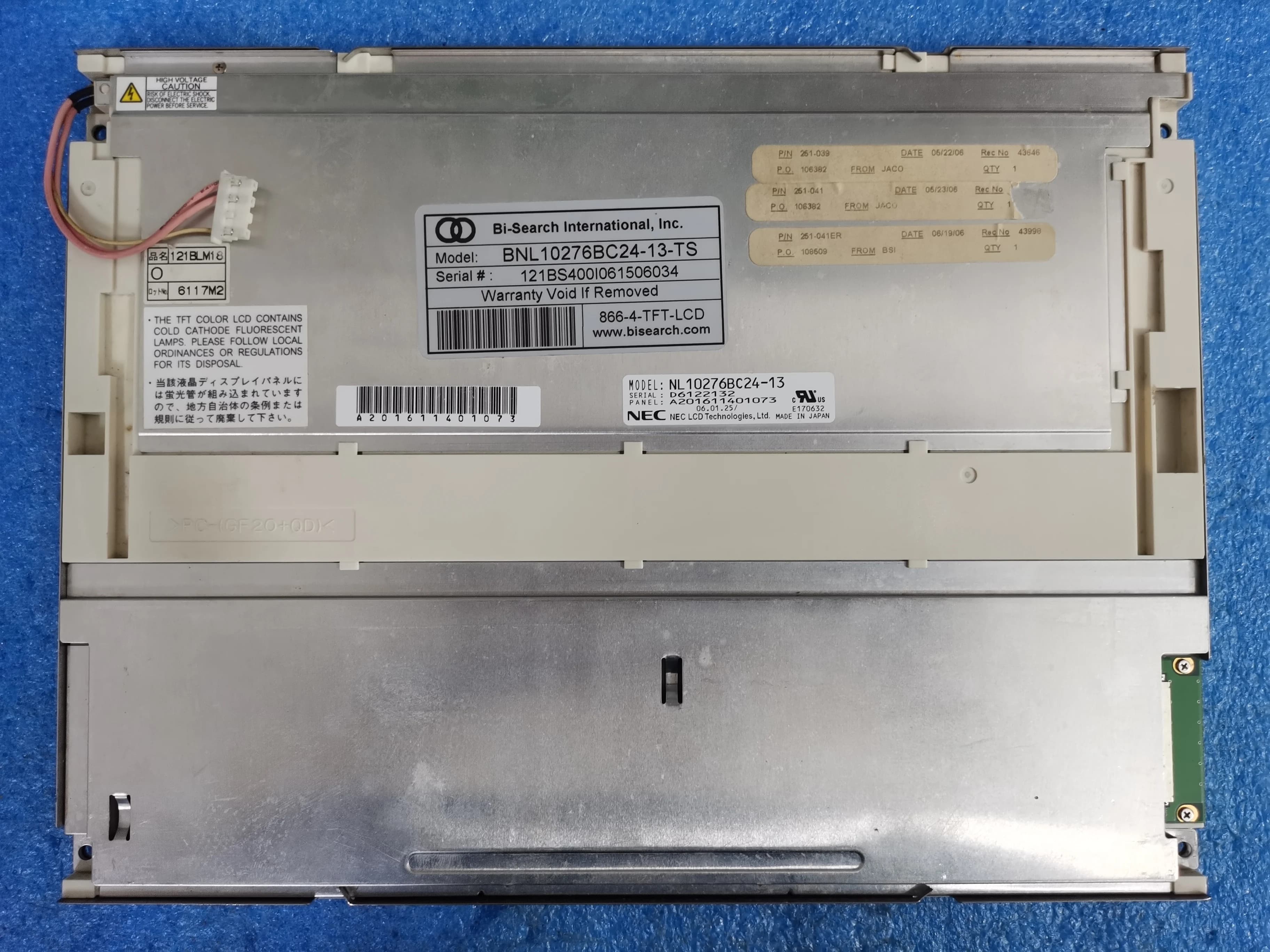 Original NL10276BC24-13 12.1 inch industrial screen, tested in stock