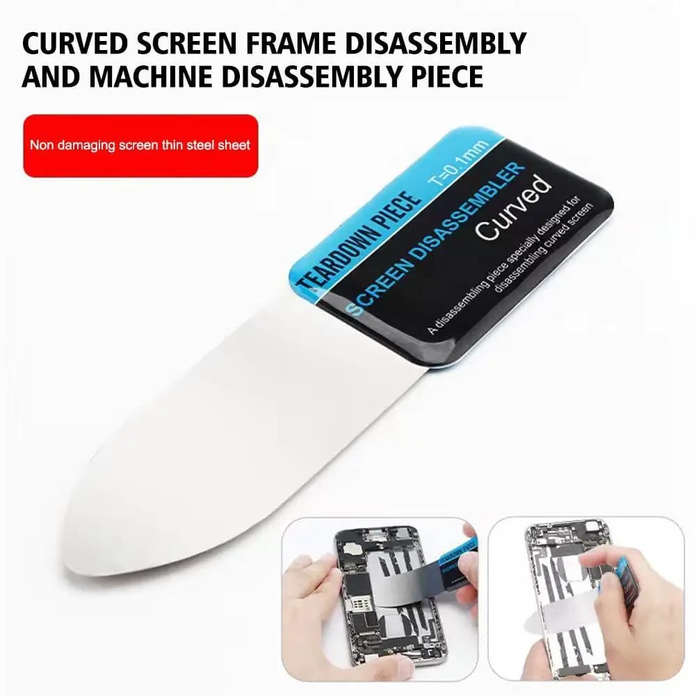 1 Piece Mobile Phone Curved LCD Screen Spudger Opening Pry Card Tools Ultra Thin Flexible Mobile Phone Disassemble Steel Metal