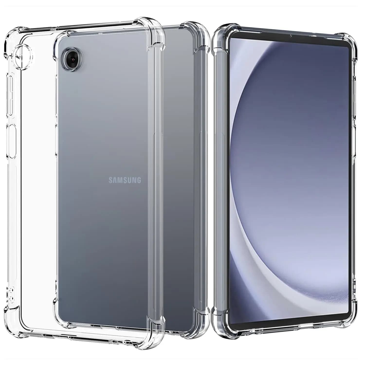 For Samsung Galaxy Tab A9 8.7" SM-X110 SM-X115 Transparent Shockproof Silicone Protective Case Clear Thin Soft TPU Bumper Cover