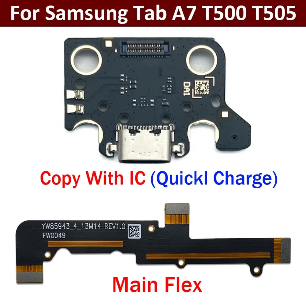For Samsung Tab A7 10.4 (2020) SM-T500 / T505 USB Charge Port Jack Dock Connector Charging Main Board LCD Flex Cable