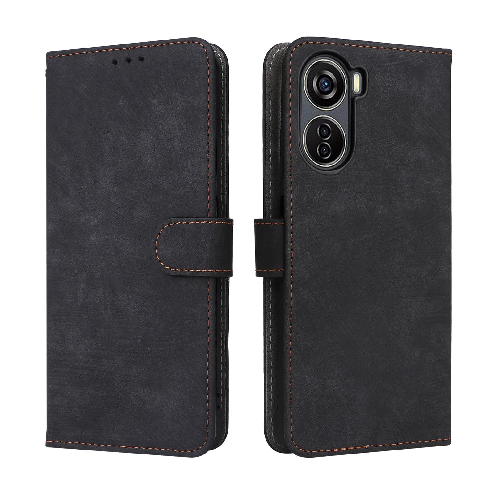 Flip Leather Cover For ZTE Blade V41 Vita 5G Magnetic Button RFID Protection Anti Theft Card Slot Wallet shockproof Phone Case