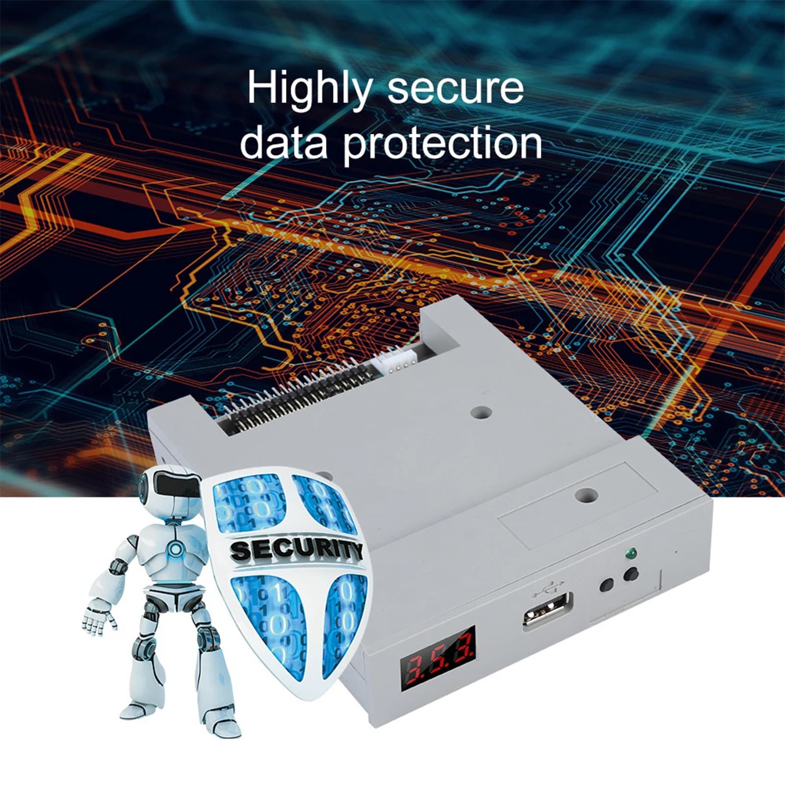 SFR1M44-U100 3.5in 1.44MB USB SSD Floppy Drive Emulator Plug and Play