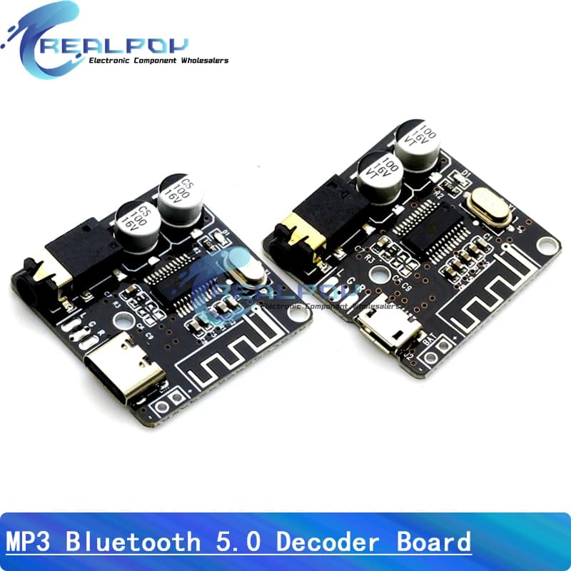Bluetooth Audio Receiver Board Bluetooth 5.0 MP3 Lossless Decoder Board Wireless Stereo Music Module 3.7-5V VHM-314