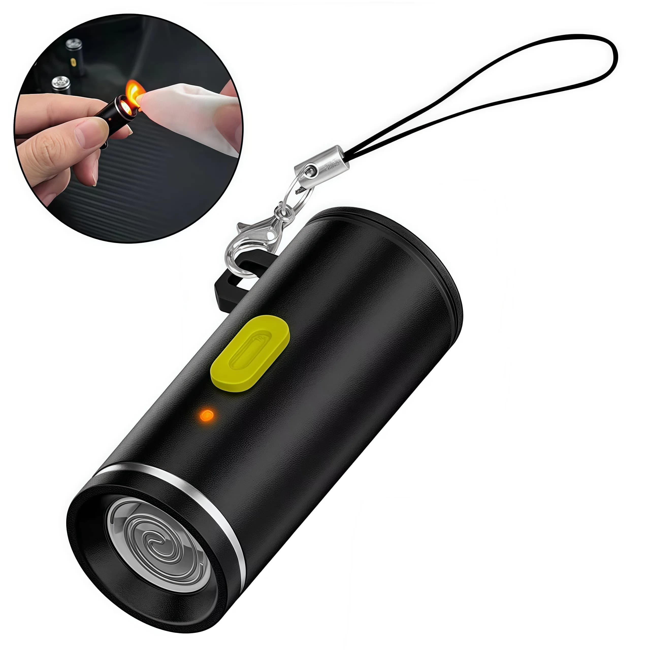 Mini USB-C Electric Lighter - Windproof & Rechargeable, Portable Electronic Fire Starter for Outdoor Use