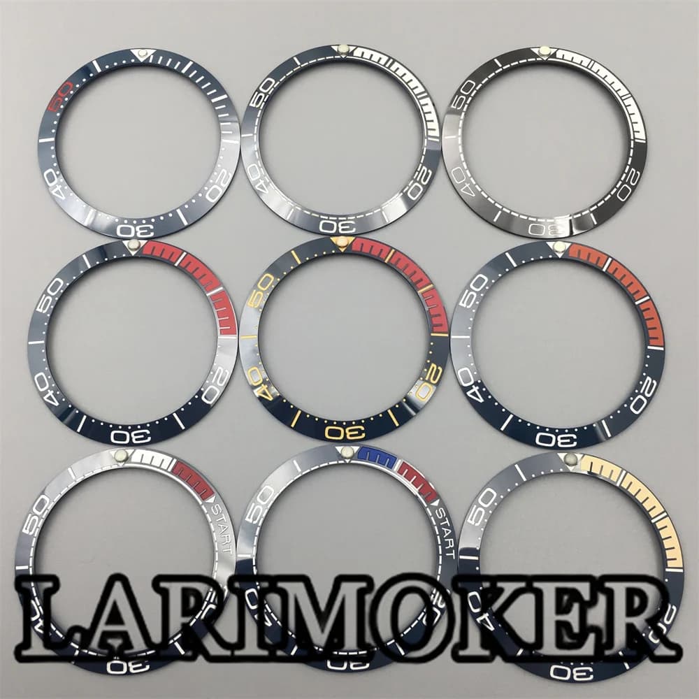LARIMOKER 38mm ceramics Bezel Insert  For Men Watches Accessories Parts Diameter Fit 40mm Case