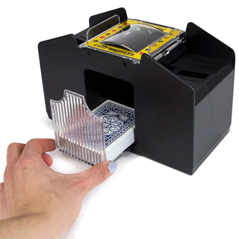 2 Deck Automatic Playing Card Shuffler Mixer Games Poker Sorter Machine Dispenser for Party Battery Operated USB-C Charging