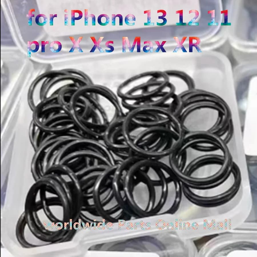 100pcs Waterproof Rubber Ring for iPhone 13 12 11 pro X Xs Max XR Phone Repair Tools Solve Back Cover Rear Camera Sinking Proble