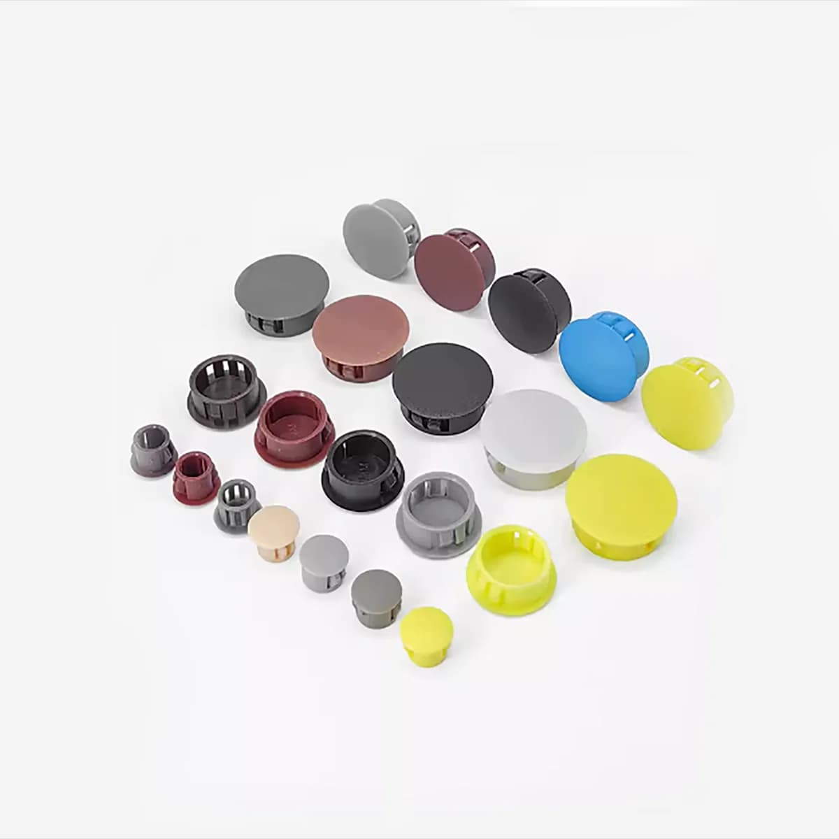 Hole Plugs Nylon Plastics Insert End Caps Grommets Furniture Tube,Fencing White Black Grey Brown 8 9 10 11 12 13 14 15mm