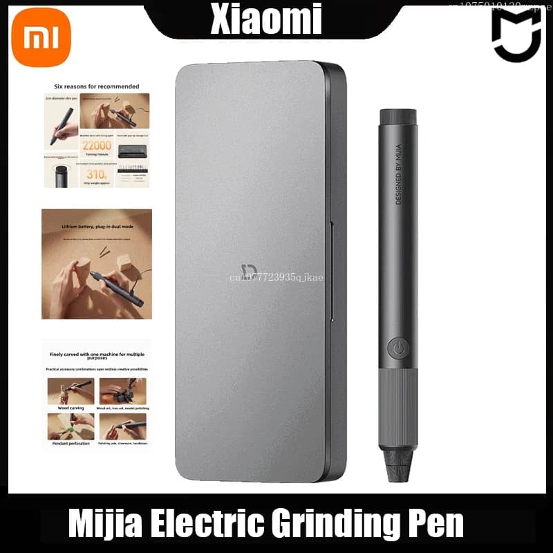 Xiaomi Mijia Electric Grinding Pen 22000r/min Brushless Motor Fast Carving Polishing Burnishing Drilling Mini Grinder Home Tool