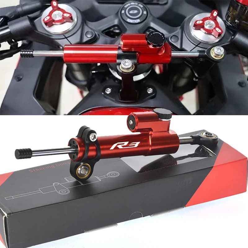 For Yamaha YZFR3 YZF R3 YZF-R3 R25 2015 2017 2023  Motorcycle Universal Adjustable Steering Damper Stabilizer Fixed bracket code