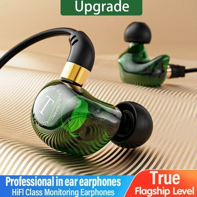 2025 Dynamic Wired Earphones HIFI Heavy Bass Music Headset Earbuds 3.5MM In Ear With Mic Race Gaming Headphone Noise Cancelling