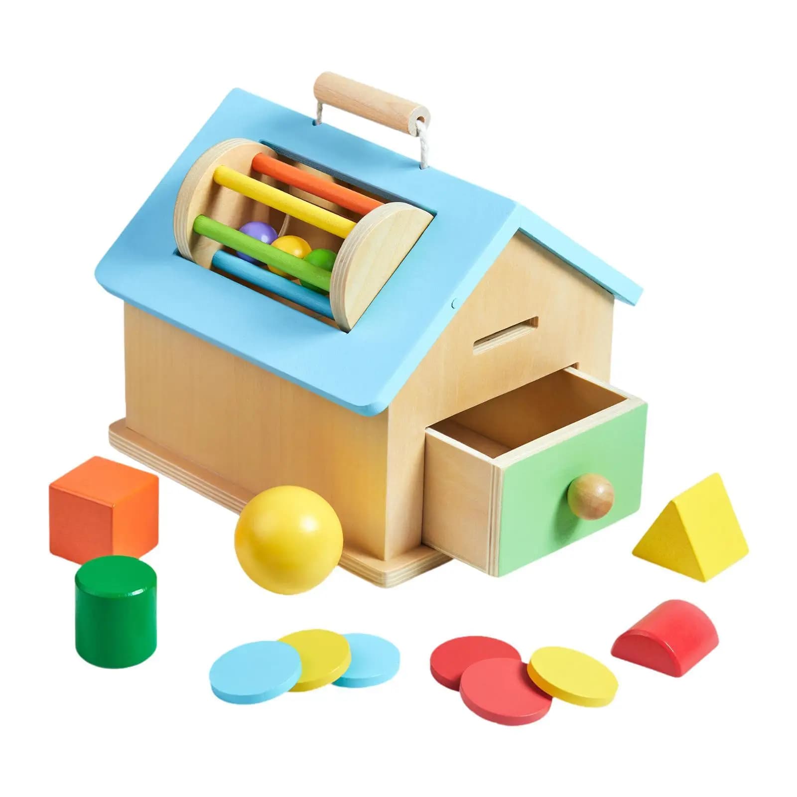 Wooden Sensory Toys Multifunctional Intelligence House Montessori Toys for