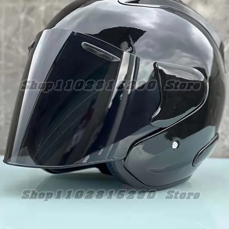 Ram4 Bright Black Half Helmet Men and Women Motorcycle Off-Road Summer Helmet Downhill Racing Mountain Cross Casco Capacete
