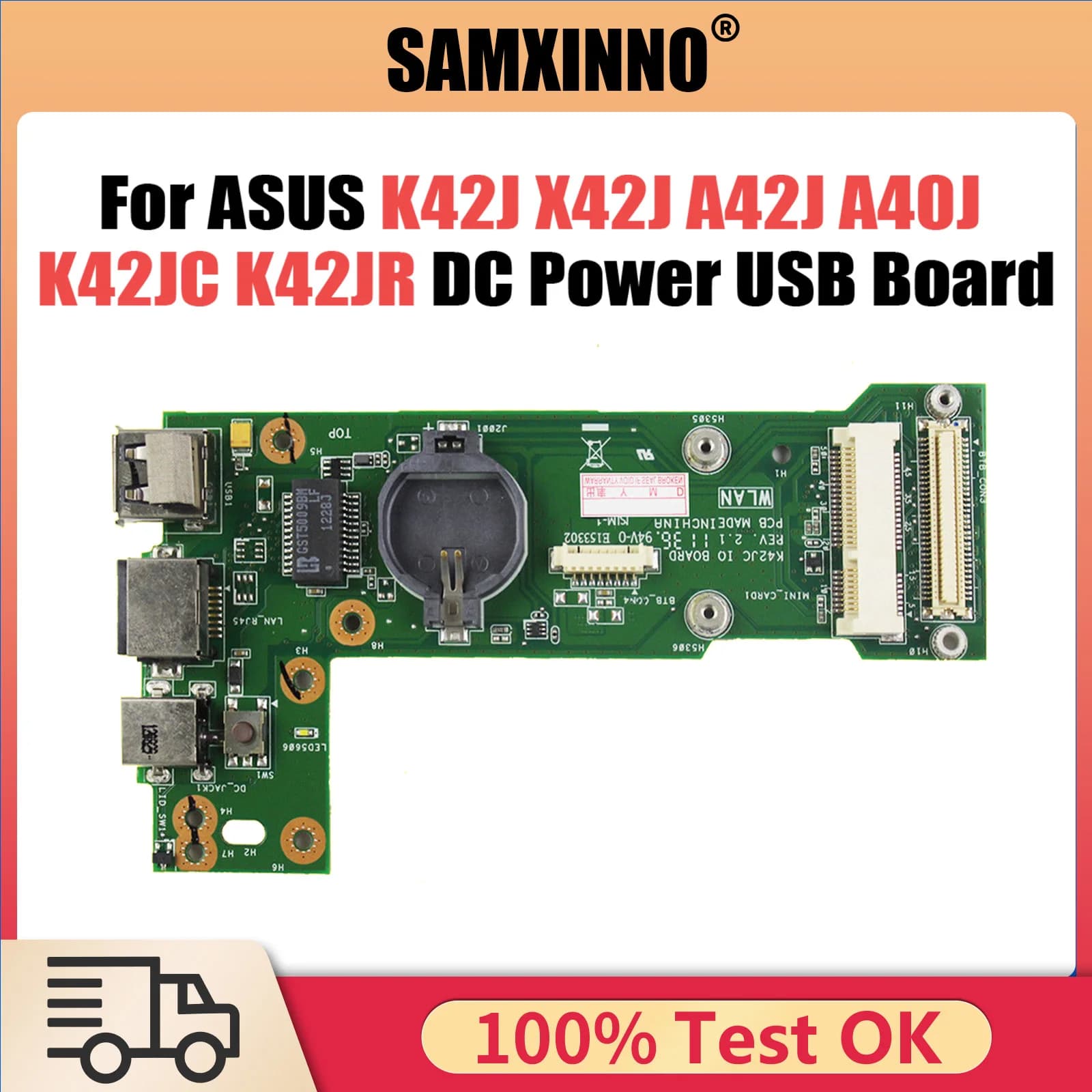DC Power USB Board For Asus K42J X42J A42J A40J K42JC K42JR K42JZ K42JY K42JV x42D K42D K42F board